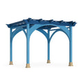 Pergola en bois bleu