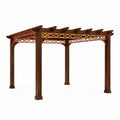 Pergola en bois massif marron 300 × 300 × 250 cm