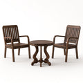 Ensemble bistrot en bois brun pour jardin