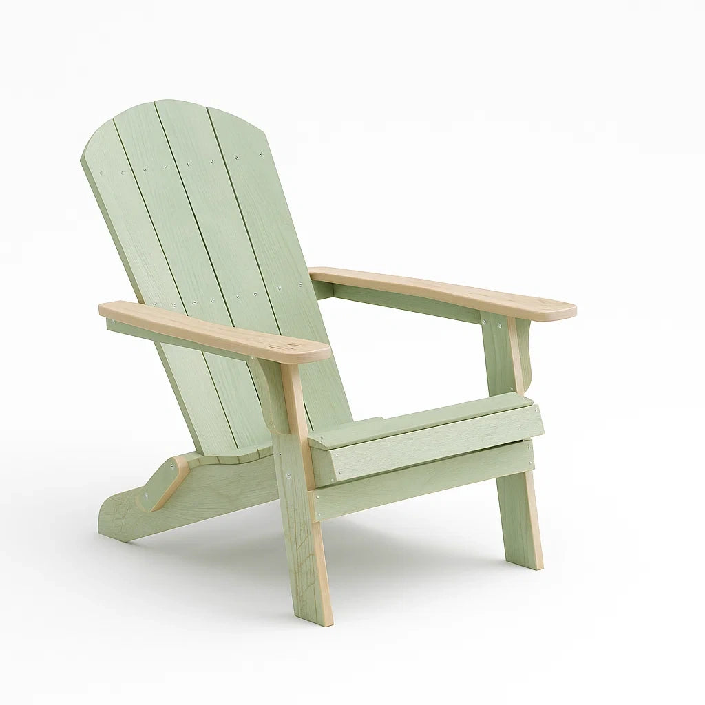 Chaise adirondack en bois de sapin vert clair