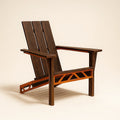 Chaise adirondack en bois massif brun foncé/marron rougeâtre 90 × 75 × 90 cm