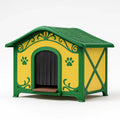 Niche pour chien en plastique PP vert jaune