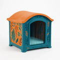Niche pour chien en plastique polypropylène orange bleu 50 × 50 × 60 cm